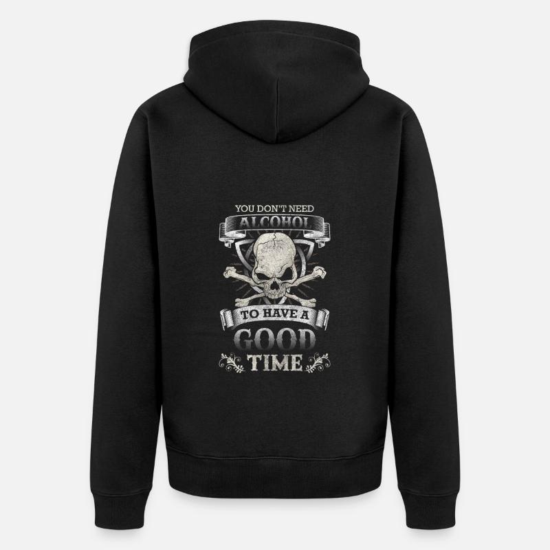 Retrait de la bière - Veste à capuche bio Premium Unisexe - noir