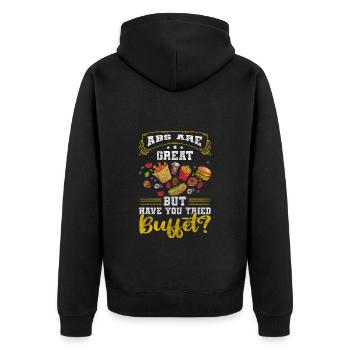 Nourriture Repas - Veste à capuche bio Premium Unisexe - noir - Dos - Nico (187cm)