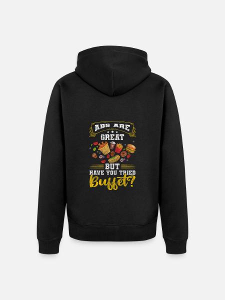 Essen Speisen - Unisex Premium Bio Zip Hoodie - Schwarz