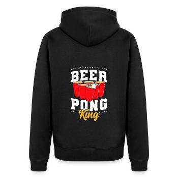 Beerpong Party Jeu à boire Drunken - Veste à capuche bio Premium Unisexe - noir - Dos - Nico (187cm)