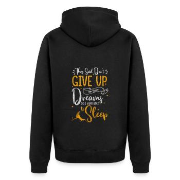 Oreiller fatigué de lit de sommeil - Veste à capuche bio Premium Unisexe - noir - Dos - Nico (187cm)