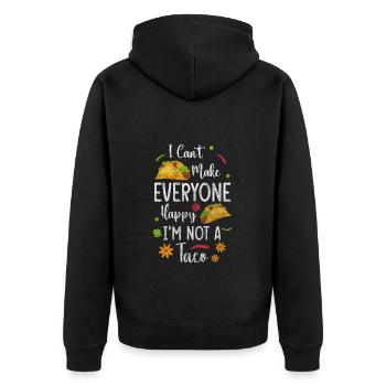 Taco Celebrations Cinco de Mayo - Unisex Premium Organic Zip Hoodie - black - Back - Nico (187cm)