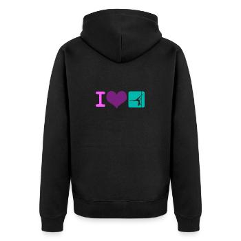 I Love Pole Dancing Dancer Fitness Idée cadeau - Veste à capuche bio Premium Unisexe - noir - Dos - Nico (187cm)