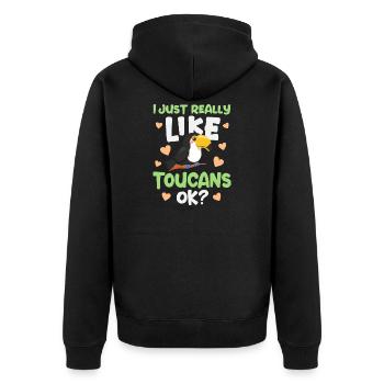 Toucan Oiseau Toucan - Veste à capuche bio Premium Unisexe - noir - Dos - Nico (187cm)