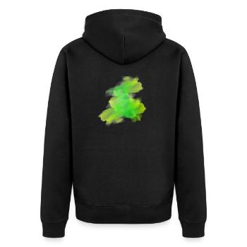 splash bunt farbe muster aufdruck comic style - Unisex Premium Bio Zip Hoodie - Schwarz - Hinten - Nico (187cm)