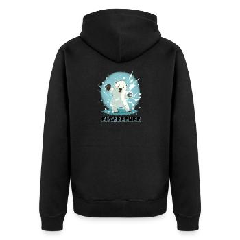 Eisbrecher - Unisex Premium Bio Zip Hoodie - Schwarz - Hinten - Nico (187cm)