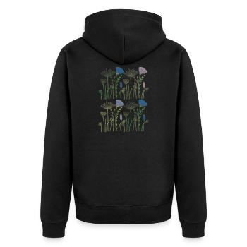 Dried flowers flower meadow - Unisex Premium Organic Zip Hoodie - black - Back - Nico (187cm)