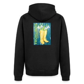 Spring Beauty Spring - Vocabulary - Unisex Premium Organic Zip Hoodie - black - Back - Nico (187cm)