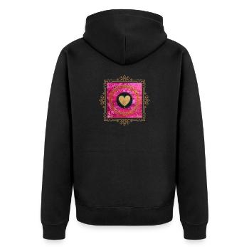 Stargate of Farewell - Sonja Ariel von Staden - Unisex Premium Organic Zip Hoodie - black - Back - Nico (187cm)