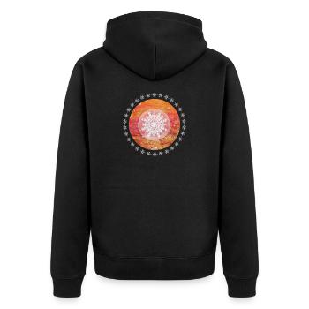 Snowflakes Magic Ball - Sonja Ariel von Staden - Unisex Premium Organic Zip Hoodie - black - Back - Nico (187cm)