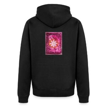 Winterzauberkraft - Sonja Ariel von Staden - Unisex Premium Bio Zip Hoodie - Schwarz - Hinten - Nico (187cm)
