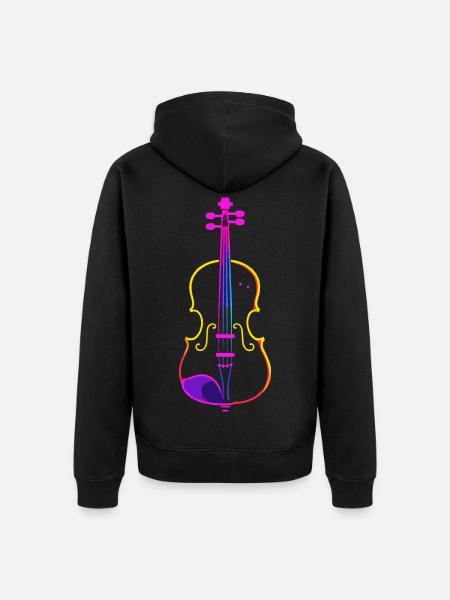 Violon Lineart - Veste à capuche bio Premium Unisexe - noir