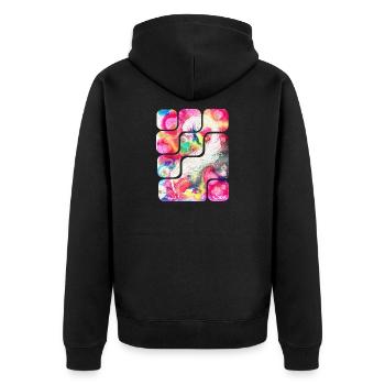 Magic Feather Creativity - Sonja Ariel von Staden - Unisex Premium Organic Zip Hoodie - black - Back - Nico (187cm)