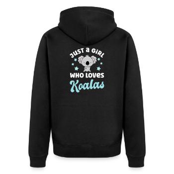 Koala Koala Ours - Veste à capuche bio Premium Unisexe - noir - Dos - Nico (187cm)