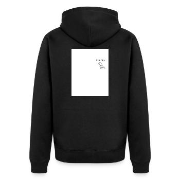 Spatzl - Unisex Premium Bio Zip Hoodie - Schwarz - Hinten - Nico (187cm)