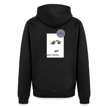 Parler de ses sentiments 1 - Veste à capuche bio Premium Unisexe - noir - Dos - Nico (187cm)