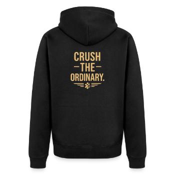 Empowering Wear : écraser le message de l’ordinaire - Veste à capuche bio Premium Unisexe - noir - Dos - Nico (187cm)