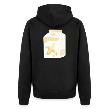 Carton de lait de banane - Veste à capuche bio Premium Unisexe - noir - Dos - Nico (187cm)