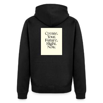 Créez votre avenir dès maintenant Typographie - Veste à capuche bio Premium Unisexe - noir - Dos - Nico (187cm)