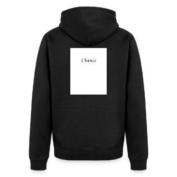 Trending T-shirt design. - Unisex Premium Organic Zip Hoodie - black - Back - Nico (187cm)