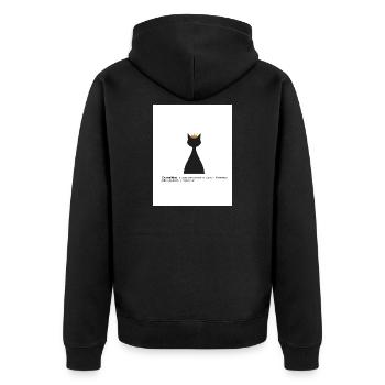 Gato Rey and His Mortgage - Unisex Premium Organic Zip Hoodie - black - Back - Nico (187cm)
