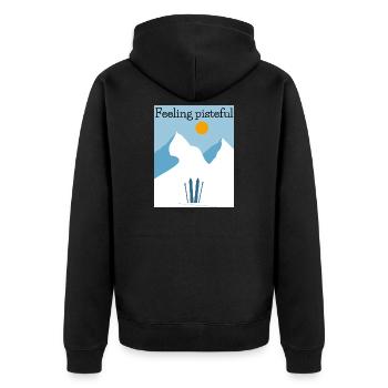 Sensation de ski alpin de piste - Veste à capuche bio Premium Unisexe - noir - Dos - Nico (187cm)