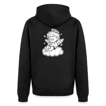 Chérubin de jeu en colère – Angry Angel Gambles - Veste à capuche bio Premium Unisexe - noir - Dos - Nico (187cm)