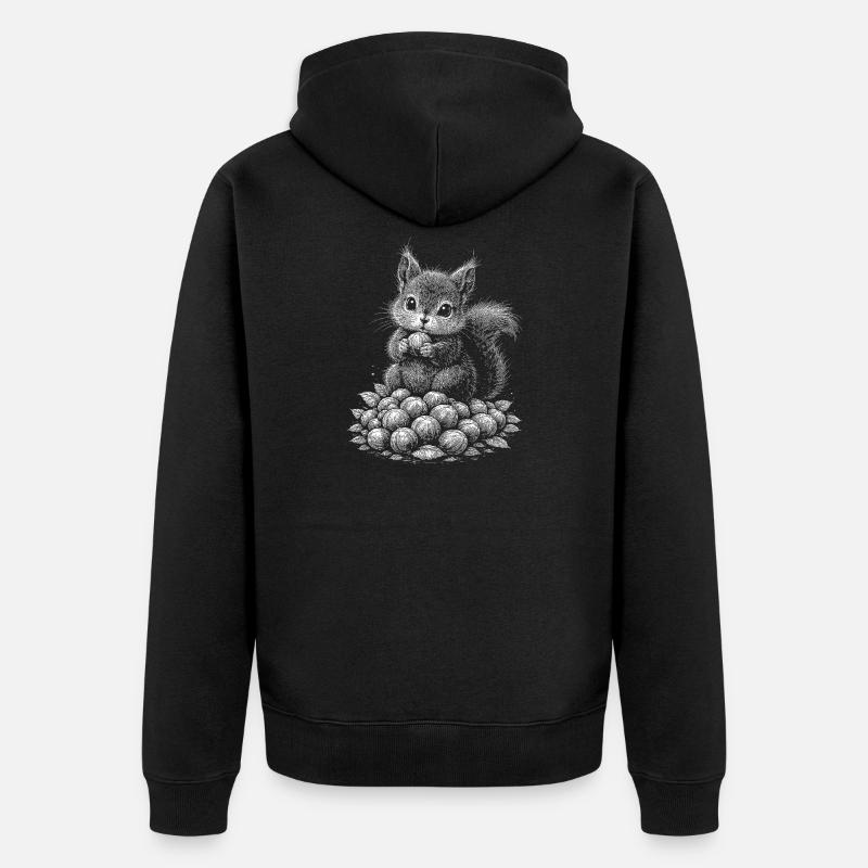 Eichhoernchen - Veste à capuche bio Premium Unisexe - noir