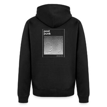Affiche de motifs post-punk wave - Veste à capuche bio Premium Unisexe - noir - Dos - Nico (187cm)