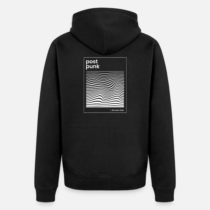 Affiche de motifs post-punk wave - Veste à capuche bio Premium Unisexe - noir