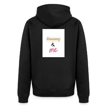 Mommy & Me Dupla de Lettrage Design - Veste à capuche bio Premium Unisexe - noir - Dos - Nico (187cm)