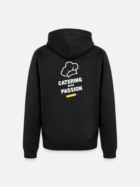 Trage deine Marke - Unisex Premium Bio Zip Hoodie - Schwarz