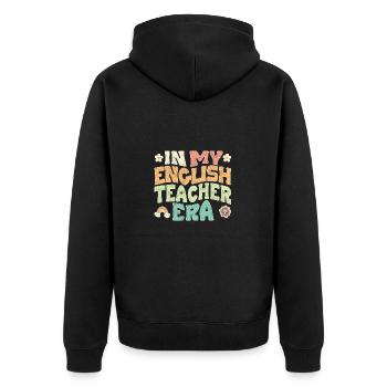 À l’époque de mon professeur d’anglais - Veste à capuche bio Premium Unisexe - noir - Dos - Nico (187cm)