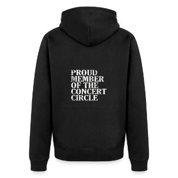 Fier membre du Cercle de concert - Veste à capuche bio Premium Unisexe - noir - Dos - Nico (187cm)