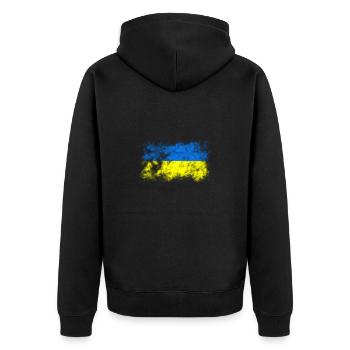 Ukraine - Veste à capuche bio Premium Unisexe - noir - Dos - Nico (187cm)