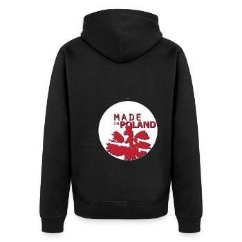 Polonais Made in Poland - Veste à capuche bio Premium Unisexe - noir - Dos - Nico (187cm)