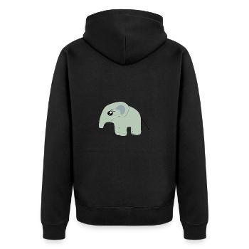 Kawaii Chibi Kawaii Éléphant Kawaii Enfants Manga - Veste à capuche bio Premium Unisexe - noir - Dos - Nico (187cm)