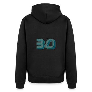 30. 30 ANS. 30e ANNIVERSAIRE. ANNIVERSAIRE 30 ANS. - Veste à capuche bio Premium Unisexe - noir - Dos - Nico (187cm)
