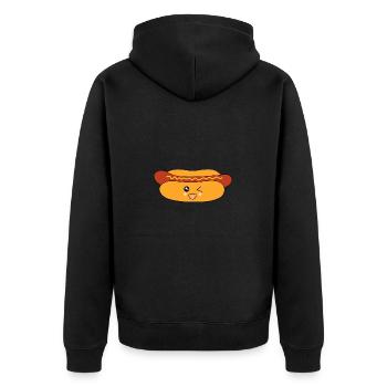 Saucisse à hot-dog - Veste à capuche bio Premium Unisexe - noir - Dos - Nico (187cm)
