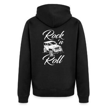 Rock and Roll Jeeps - Veste à capuche bio Premium Unisexe - noir - Dos - Nico (187cm)