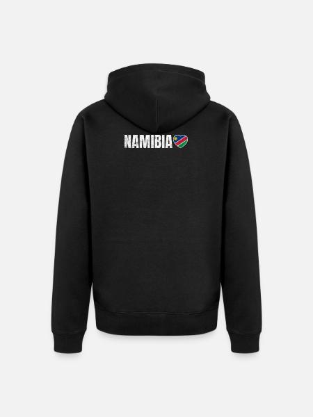 Namibia - Unisex Premium Organic Zip Hoodie - black