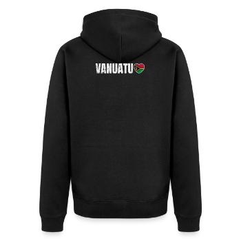 Vanuatu - Veste à capuche bio Premium Unisexe - noir - Dos - Nico (187cm)