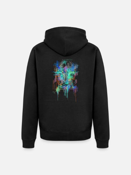 Futurismus - Unisex Premium Bio Zip Hoodie - Schwarz
