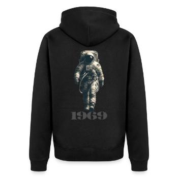 Astronaute - Veste à capuche bio Premium Unisexe - noir - Dos - Nico (187cm)