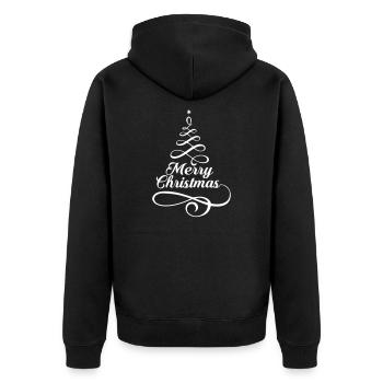 Joyeux Noël et bonne année - Veste à capuche bio Premium Unisexe - noir - Dos - Nico (187cm)