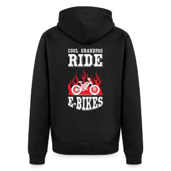 Cool Grandpas Ride Vélo Électrique - Veste à capuche bio Premium Unisexe - noir - Dos - Nico (187cm)