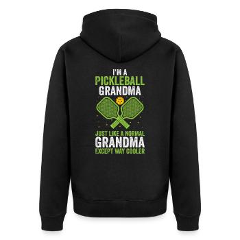 I'm pickleball grandma just like a normal grandma - Veste à capuche bio Premium Unisexe - noir - Dos - Nico (187cm)
