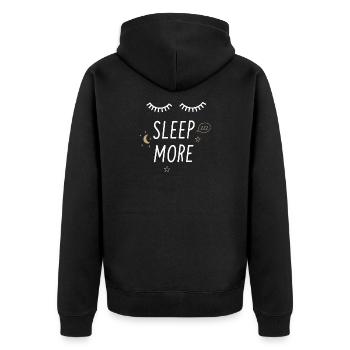 Sleep More - Veste à capuche bio Premium Unisexe - noir - Dos - Nico (187cm)