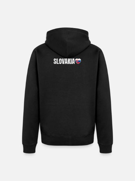 Slovakia - Unisex Premium Organic Zip Hoodie - black
