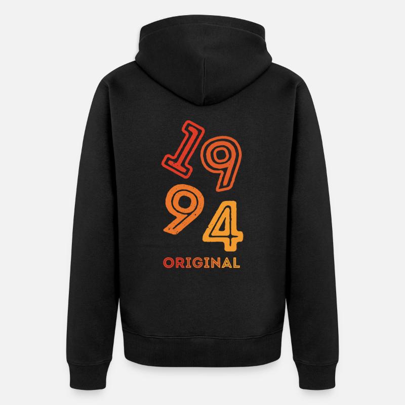 1994 Original - Unisex Premium Bio Zip Hoodie - Schwarz